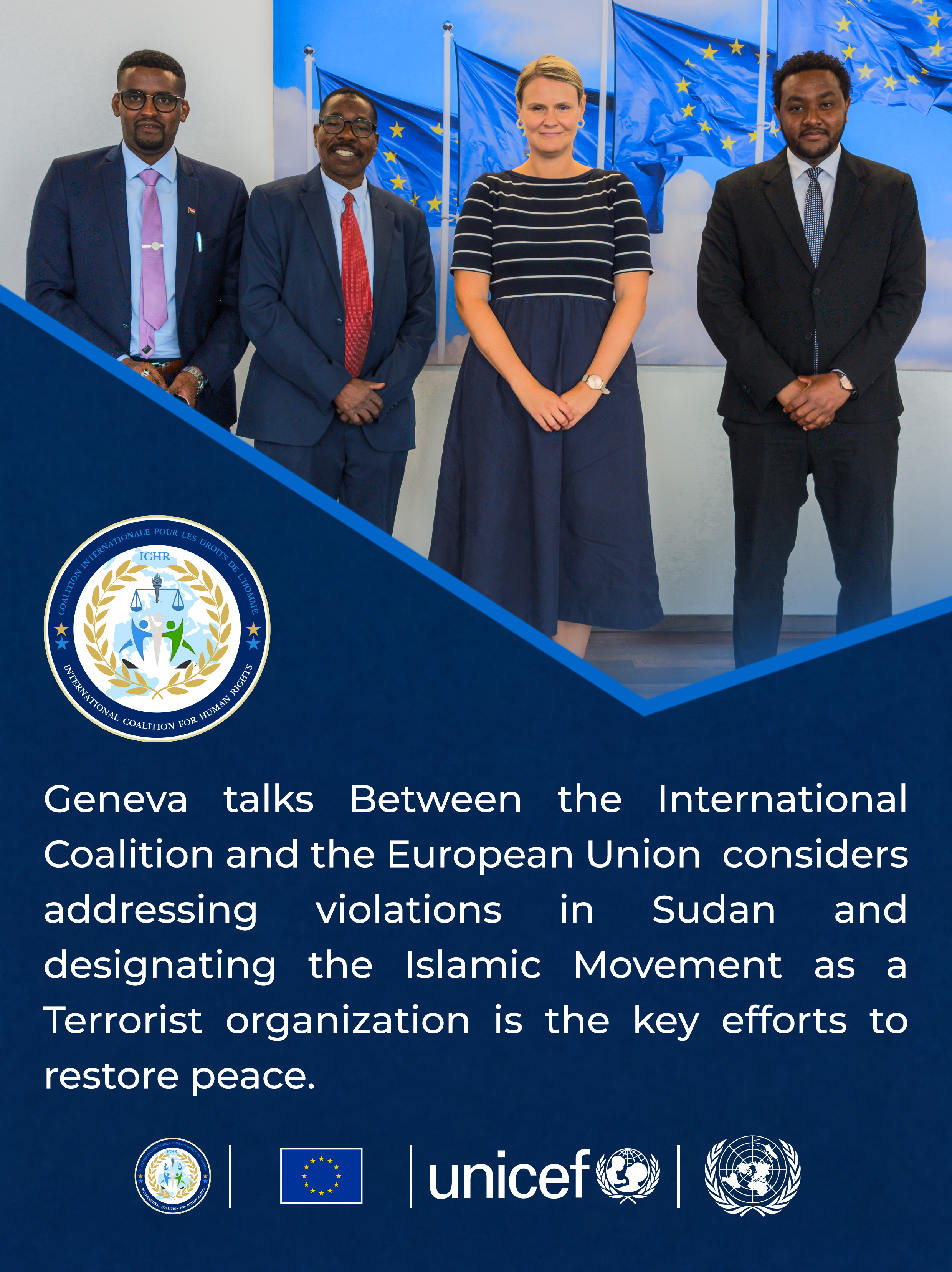 The International Coalition for Human Rights briefs the European Union Representative to the Human Rights Council at the United Nations on the exploitation of medical professionals by the Sudanese Army, condemns the use of chemical weapons, and calls for a field visit by the UN Fact-Finding Mission.