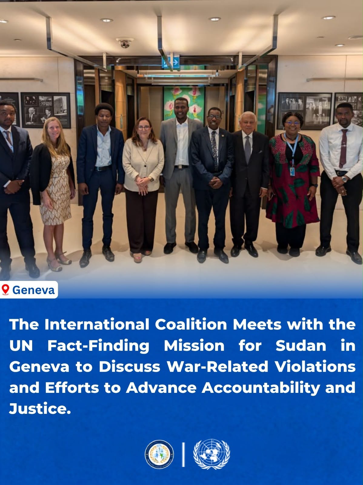 The International Coalition Meets with the UN Fact-Finding Mission for Sudan in Geneva to Discuss War-Related Violations and Efforts to Advance Accountability and Justice